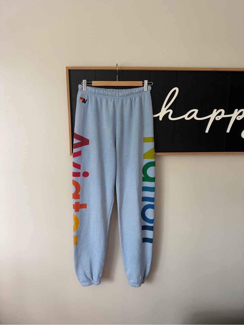 Aviator Nation “2” Sweatpants Ice Blue